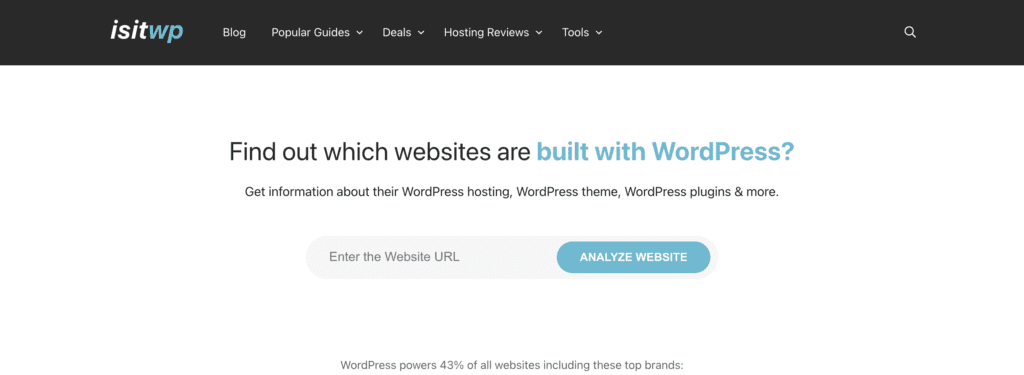 isitwp WordPress theme detector 
